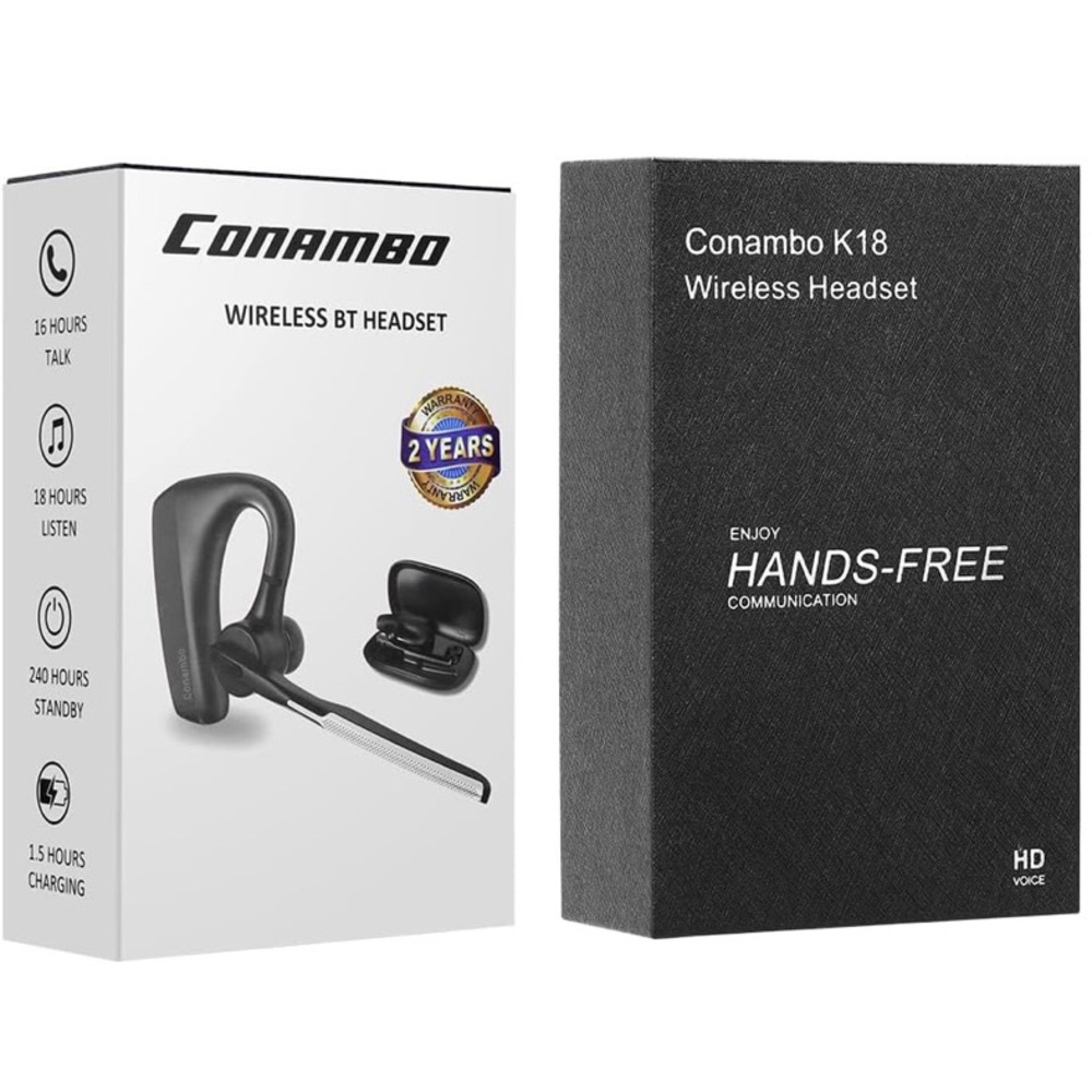 Conambo K18 Wireless Bluetooth Headset - Black